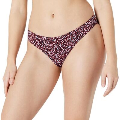 Amazon Essentials Slip Bikini con Sgambatura Alta Donna, Rosso Mattone Lilla Leopardata, 44 Amazon Essentials Slip Bikini con Sgambatura Alta Donna, Rosso Mattone Lilla Leopardata, 44