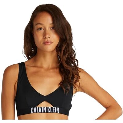 Calvin Klein Donna Top Bikini Bralette con Cut-out, Nero (Pvh Black), S Calvin Klein Donna Top Bikini Bralette con Cut-out, Nero (Pvh Black), S