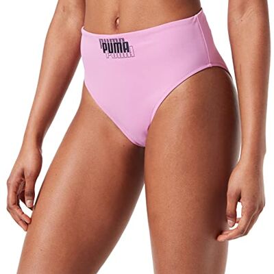 Puma Swimwear High Waist Brief Slip da Bagno, Pink Combo, Medium da Donna Puma Swimwear High Waist Brief Slip da Bagno, Pink Combo, Medium da Donna