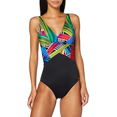 Fashy Damen Badeanzug, Costume Intero Donna, Multicolore con Motivo, 38C Fashy Damen Badeanzug, Costume Intero Donna, Multicolore con Motivo, 38C