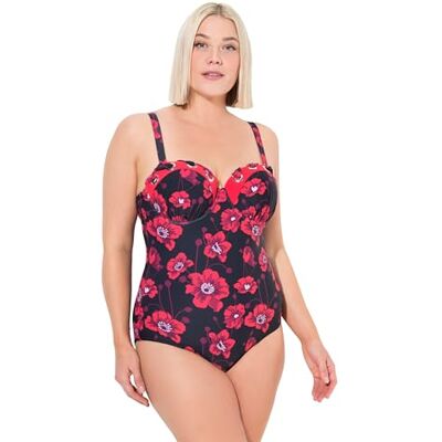 Ulla Popken Donna Costume Intero Nero 46 Ulla Popken Donna Costume Intero Nero 46