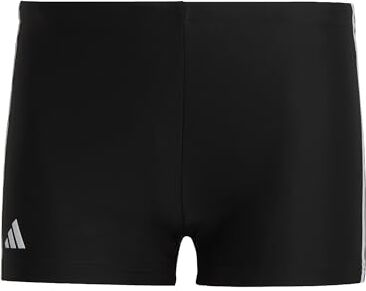 Adidas 3 Stripes Boxer da nuoto, Black/White, S