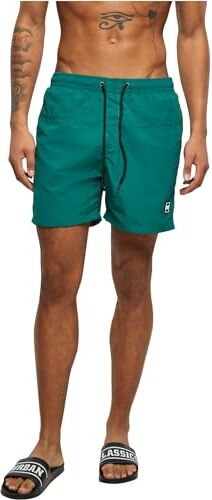 Urban Classics Block Swim Shorts, Pantaloncini da Bagno, Uomo, Green, XS