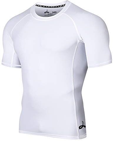 LAFROI Protezione antirottura a Compressione da Uomo UPF 50+ a Maniche Corte Sym White Size XXL