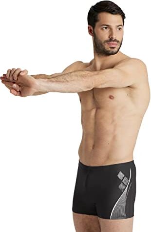 Arena Men's Swim Short Graphic, Pantaloncino Uomo, Black-White, 46