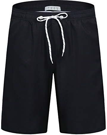 APTRO Pantaloncini da Bagno Uomo Costume Piscina Uomo Pantaloncini Palestra Uomo con Coulisse Regolabile e Fodera in Rete S-5XL Nero S127 M