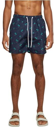 Urban Classics Costume da Bagno Uomo, Pantaloncini da Bagno ad Asciugatura Rapida, Boxer da Bagno Surf e Attivitá Sportiva, Colore island aop, 5XL