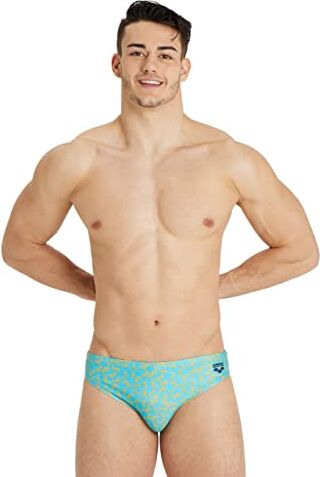 Arena Allover Costume da Bagno Uomo, Costume Slip Uomo Mare e Piscina in Tessuto MaxFit Eco Resistente al Cloro e al Sale, Protezione UV UPF 50+