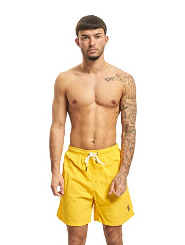 Urban Classics Block Swim Shorts, Pantaloncini da Bagno, Uomo, Chrome Yellow, L