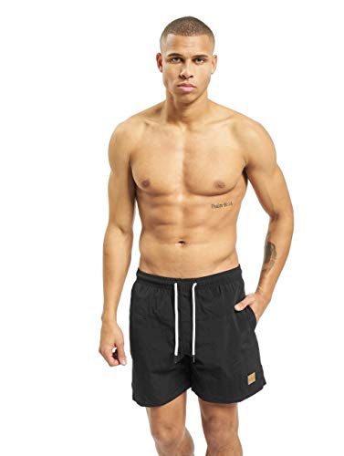 Urban Classics Block Swim Shorts, Pantaloncini da Bagno, Uomo, Blk/Blk, XS