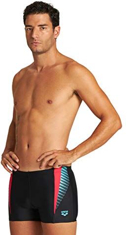 Arena M THREEFOLD Short R Swim Trunks, Black-Black-Anguria, 56 Men's