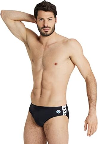 Arena Icons Tinta Unita Slip da Bagno, Uomo, Nero (Black), 56