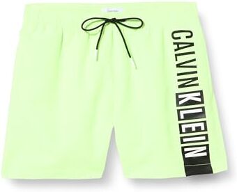 Calvin Klein Pantaloncino da Bagno Uomo Medium Drawstring Lunghezza Media, Verde (Citrust Burst), XL