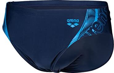 Arena Men's Swim Briefs Graphic, Slip Uomo, Navy, 48