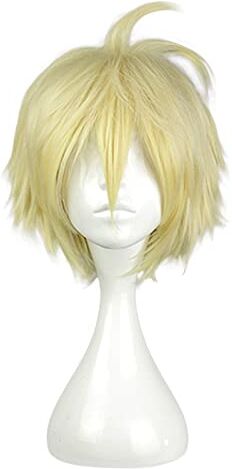 XINYIYI Seraph Of The End Mikaela Hyakuya Golden Short Wig Costume Cosplay Owari No Seraph Capelli Sintetici Resistenti Al Calore Parrucche Da Uomo