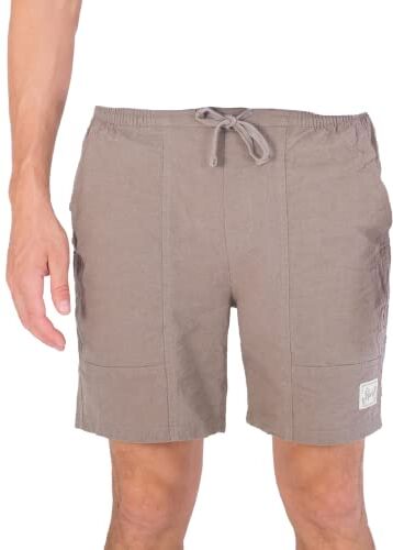 Hurley Baja Linen Volley 17' Pantaloncini Bermuda, Esercito, S Uomo