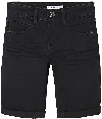 NAME IT Nkmsofus Dnmtax 2012-Pantaloncini Lunghi Noos Pantaloncini, Denim Nero, 11 Anni Uomo