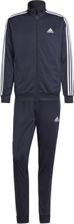 Adidas Basic 3-Stripes Tricot Tracksuit, Tuta Sportiva Uomo, Legend Ink White, S