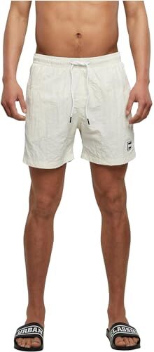 Urban Classics Block Swim Shorts, Costume a Pantaloncino Uomo, Whitesand,