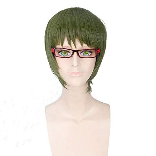 LINLINCD -ime Coser Wig Kuroko No Basuke Shutoku Midorima Shintaro Shorts Parrucca Costume da basket Kuroko resistente al calore sintetico uomo parrucche