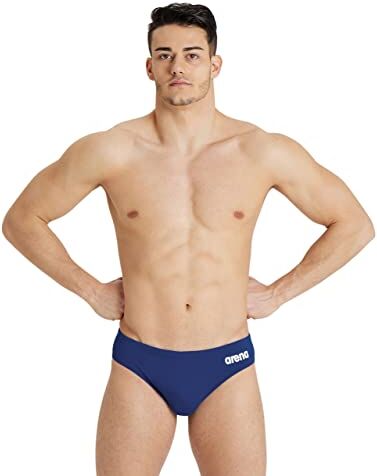 Arena Men's Team Swim Briefs Solid, Slip Uomo, Navy-white, 40