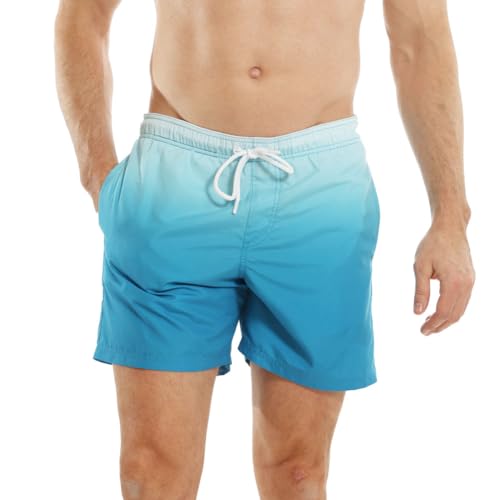 RIPT Performance Ript Essentials Men's Quick Dry UV 50 Sun Protection Swimming Swim Shorts Trunks, Costume da Bagno Uomo, Blu, L