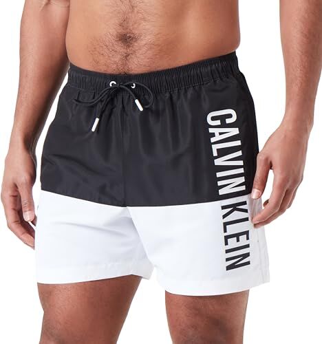 Calvin Klein Pantaloncino da Bagno Uomo Medium Drawstring Lungo, Nero (Pvh Black), L