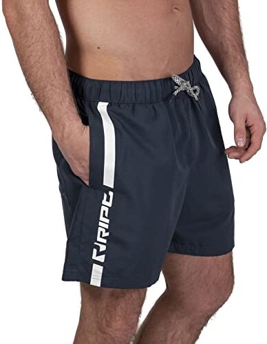 RIPT Performance Ript Essentials Men's Quick Dry UV 50 Sun Protection Swimming Swim Shorts Trunks, Costume da Bagno Uomo, Blu Navy/Bianco, L