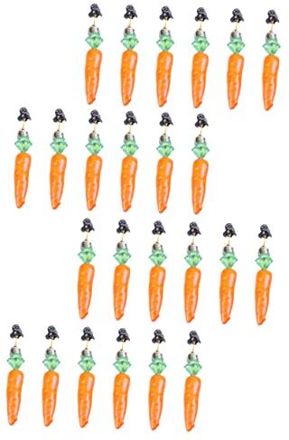 HUSHUWAN Hushuyuan 48 Pezzi Carota Baffi Clip Coniglio Decorazione Uomo Regalo Costume Barba Uomo Regali Decorazione Barba Barba Fai da Te/121 (Color : Orangex2pcs, Size : 1.5CMx2pcs)