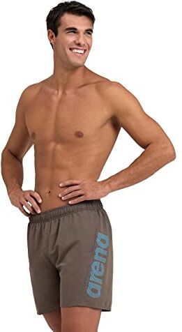 Arena Fundamentals Logo Boxer R Costume Uomo Mare e Piscina, Costume da Bagno in Morbido Tessuto Riciclato ad Asciugatura Rapida, Boxer Mare con Slip Interno in Mesh