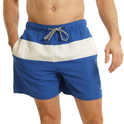 RIPT Performance Ript Essentials Men's Quick Dry UV 50 Sun Protection Swimming Swim Shorts Trunks, Costume da Bagno Uomo, Blu (Royal Blue/White), M