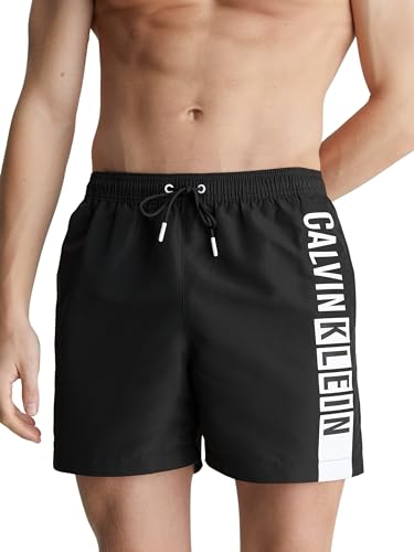 Calvin Klein Pantaloncino da Bagno Uomo Medium Drawstring Lunghezza Media, Nero (Pvh Black), XXL