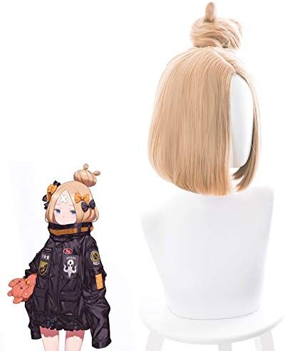 EQWR FGO Fate Grand Order 3th Anniversary Short Straight Bob Abigail Williams Cosplay sintetico termoresistente + Cappellino parrucca gratuito