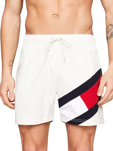 Tommy Hilfiger SF Medium Drawstring  Coulisse Media, Bianco (Ivory), L Uomo