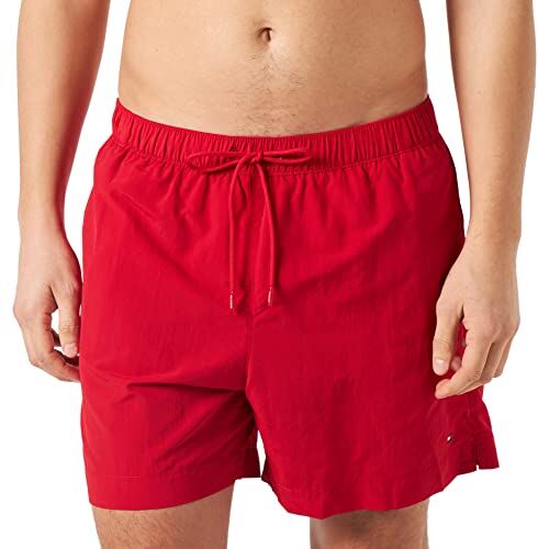 Tommy Hilfiger Pantaloncino da Bagno Uomo Medium Drawstring Lungo, Rosso (Primary Red), M