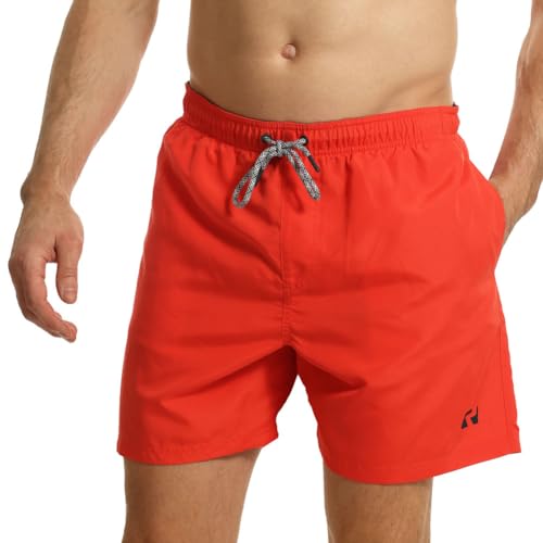 RIPT Performance Ript Essentials Men's Quick Dry UV 50 Sun Protection Swimming Swim Shorts Trunks, Costume da Bagno Uomo, Rosso, XL