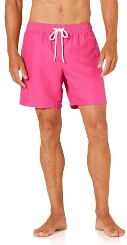 Amazon Essentials Costume a Boxer Ad Asciugatura Rapida 18 cm Uomo, Rosa Shocking, L