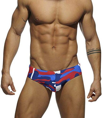 AHMXYG Costume da Bagno Uomo Costume Slip Uomini da Bagno Swimming Brief per Mare Piscina STDK2 (Rouge, XXL)