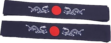 Beavorty 2 Pz Bushido Corsa Bandana Billzo Fantasma Uomini Della Giapponese Copricapo Del Drago Samurai Costume Samurai Mancare Cotone Gli Sport Africa