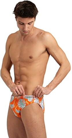 Arena Allover Costume da Bagno Uomo, Costume Slip Uomo Mare e Piscina in Tessuto MaxFit Eco Resistente al Cloro e al Sale, Protezione UV UPF 50+