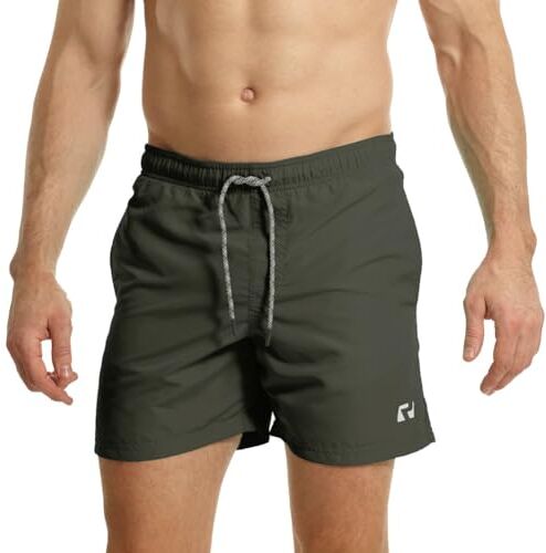 RIPT Performance Ript Essentials Men's Quick Dry UV 50 Sun Protection Swimming Swim Shorts Trunks, Costume da Bagno Uomo, Grigio, XL