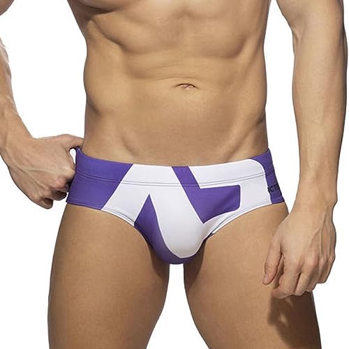 AHMXYG Costume da Bagno Uomo Costume Slip Uomini da Bagno Swimming Brief per Mare Piscina STDK1 (Viola, M)