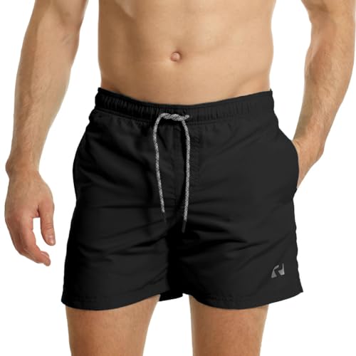RIPT Performance Ript Essentials Men's Quick Dry UV 50 Sun Protection Swimming Swim Shorts Trunks, Costume da Bagno Uomo, Nero, XXL