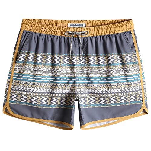 MaaMgic Pantaloncini da Bagno Uomo con Ananas Stampato Asciugatura Rapida e Fodera in Mesh per Spiaggia Piscina e Vacanze al Mare, Pianista del Mare Blu, XS