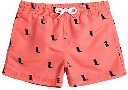 MaaMgic pantalocini da Bagno per bambimi Ragazzi Asciugatura Rapida Costume da Mare Spiaggia Piscina Slip Interno, Rosa 2, 7 Anni