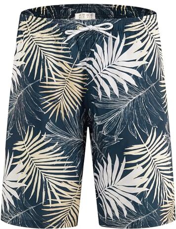 APTRO Costumi Pantaloncini da Bagno Uomo Mare Surf Piscina Stampa Hawaiana Estiva Grande Asciugatura Rapida con Fodera in Rete Lavanda MK292 5XL