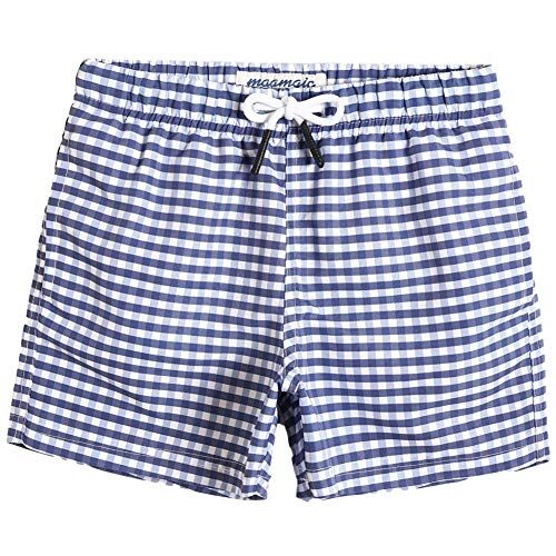 MaaMgic pantalocini da Bagno per bambimi Ragazzi Asciugatura Rapida Costume da Mare Spiaggia Piscina Slip Interno, Viola Blu, 2 Anni