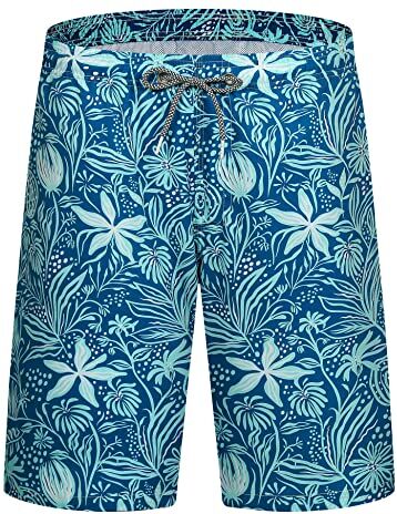 APTRO Pantaloncini da Bagno Uomo Costume Piscina Uomo Pantaloncini Palestra Uomo con Coulisse Regolabile e Fodera in Rete S-5XL Blu Stampato S204 L