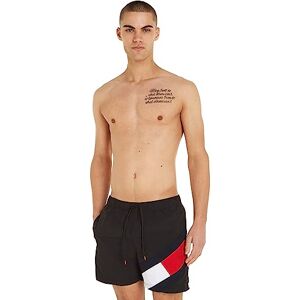 Tommy Hilfiger Pantaloncino da Bagno Uomo SF Medium Drawstring Lunghezza Media, Nero (Black), L Tommy Hilfiger Pantaloncino da Bagno Uomo SF Medium Drawstring Lunghezza Media, Nero (Black), L