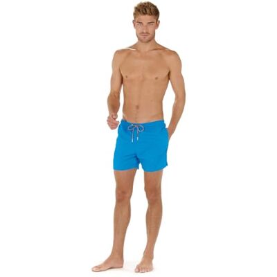Hom Pantaloncini da Bagno Sea Life tavola, Turchese, L Uomo Hom Pantaloncini da Bagno Sea Life tavola, Turchese, L Uomo